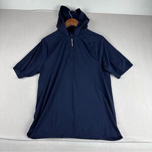 G/Fore Operative Golf Womens Large Navy Blue 1/4 Zip Windbreaker Pullover Hooded
